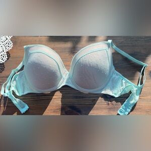 Jessica Simpson sage green lace push up bra